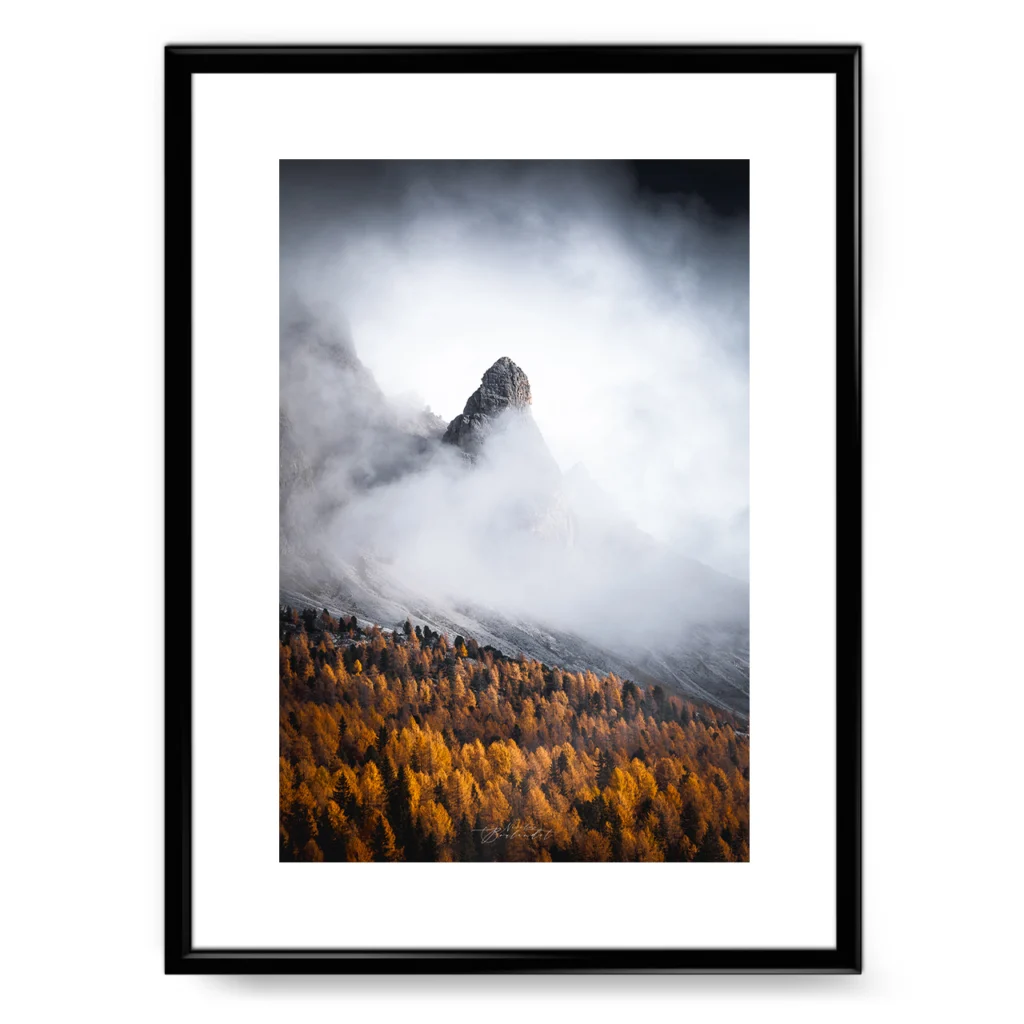 Montagne des Dolomites en automne