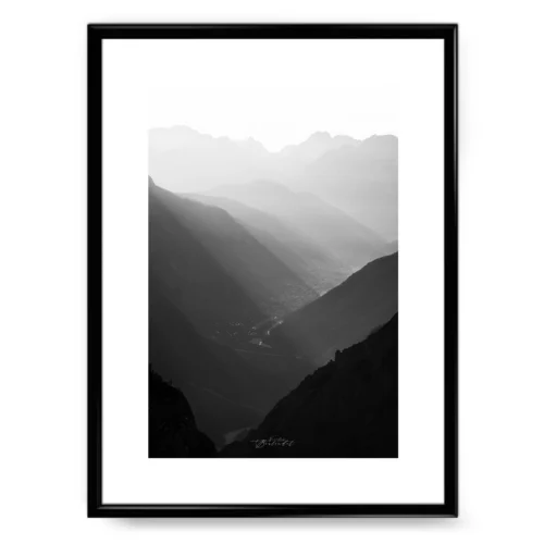 Photo glacier noir et blanc Dolomites Auronzo