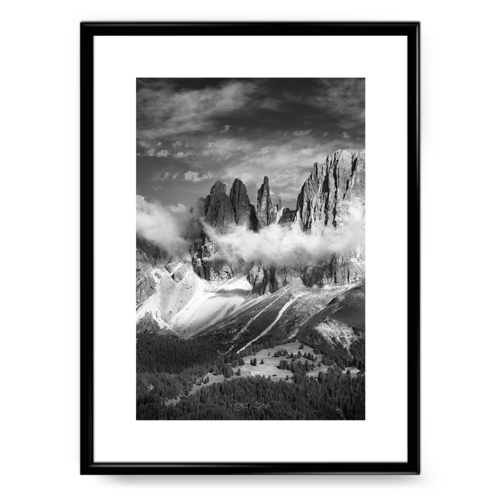 Photo noir et blanc Forcella Piccola di Valbona