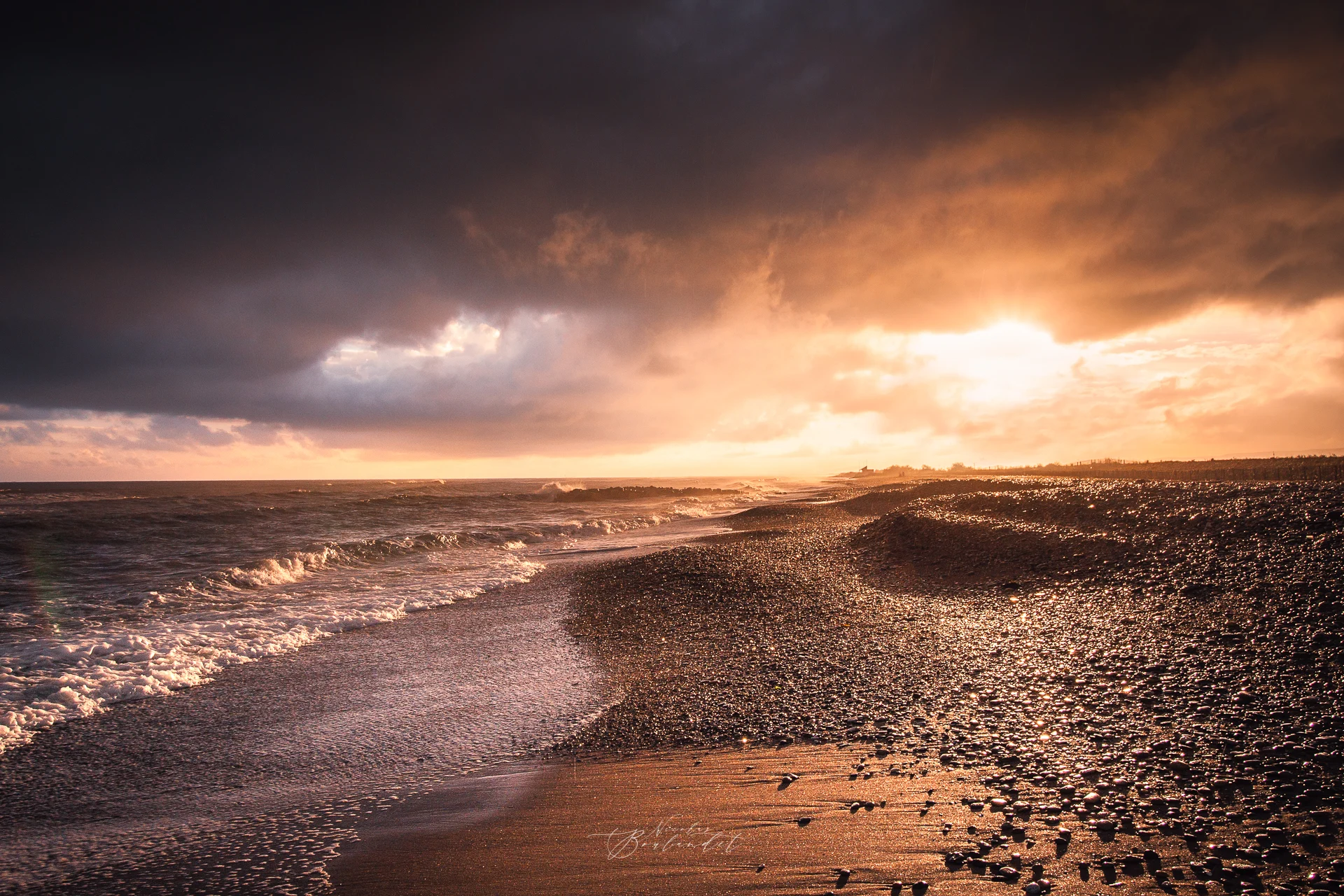 Plage Montpellier sunset
