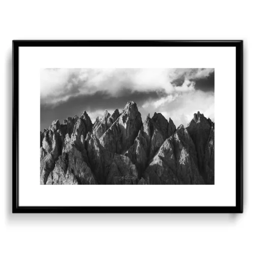 Photo Dolomites noir et blanc