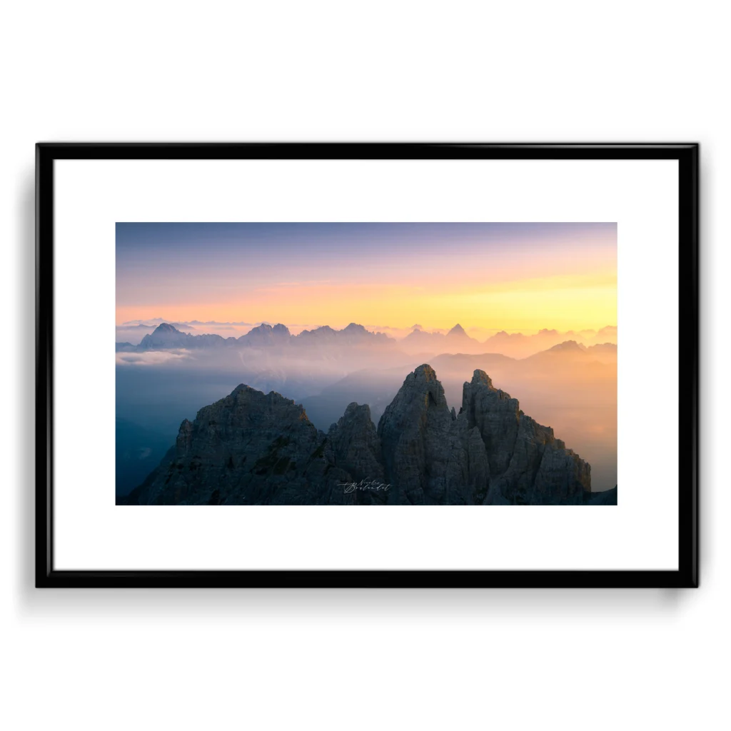 Lever de soleil dans les Dolomites