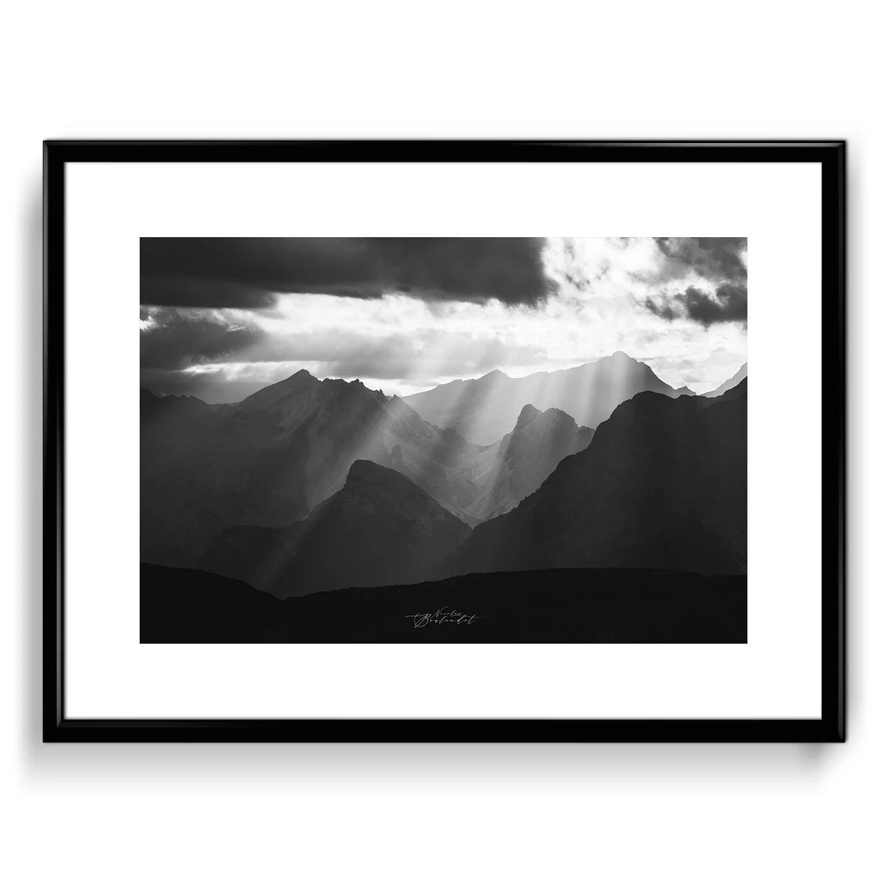 Photo Dolomites noir et blanc