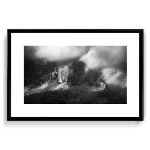 photo Dolomites noir et blanc