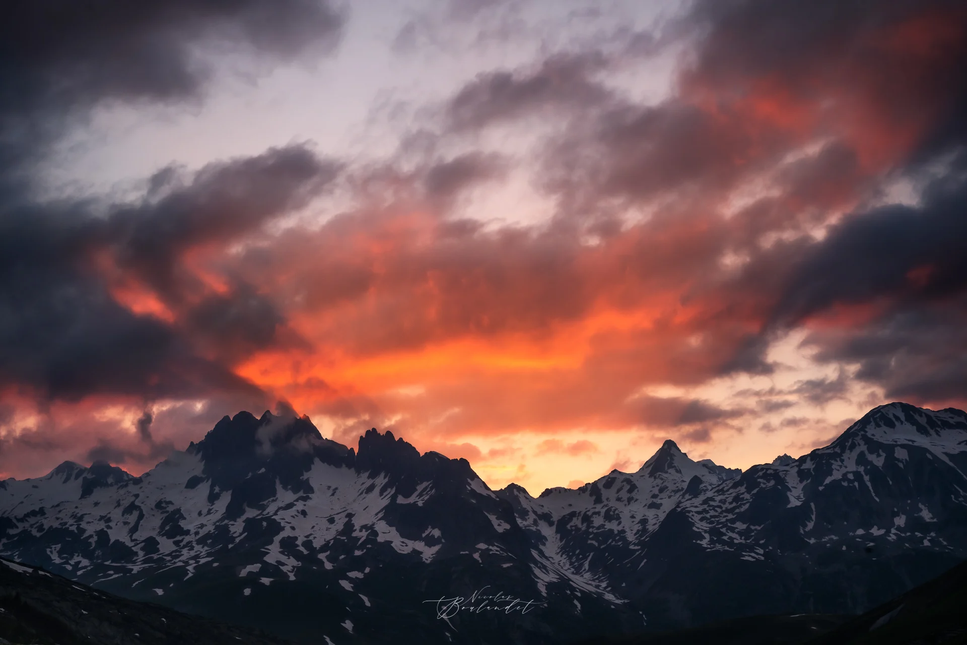 Coucher de soleil en Maurienne Coucher de soleil Maurienne