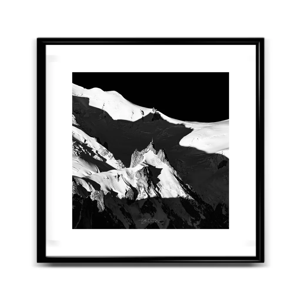 photo Aiguille du midi noir et blanc