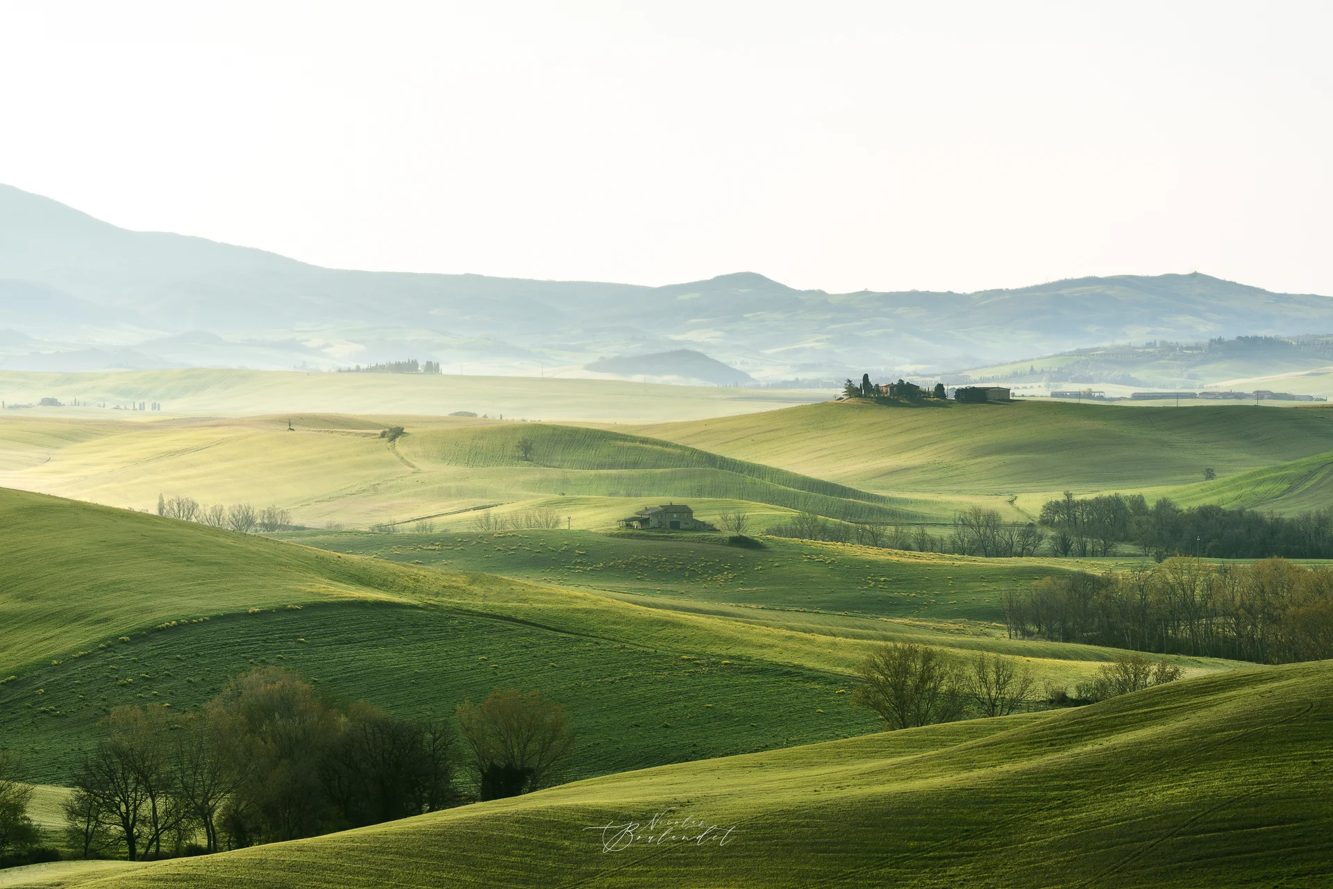 Lever de soleil sur la Toscane Toscane